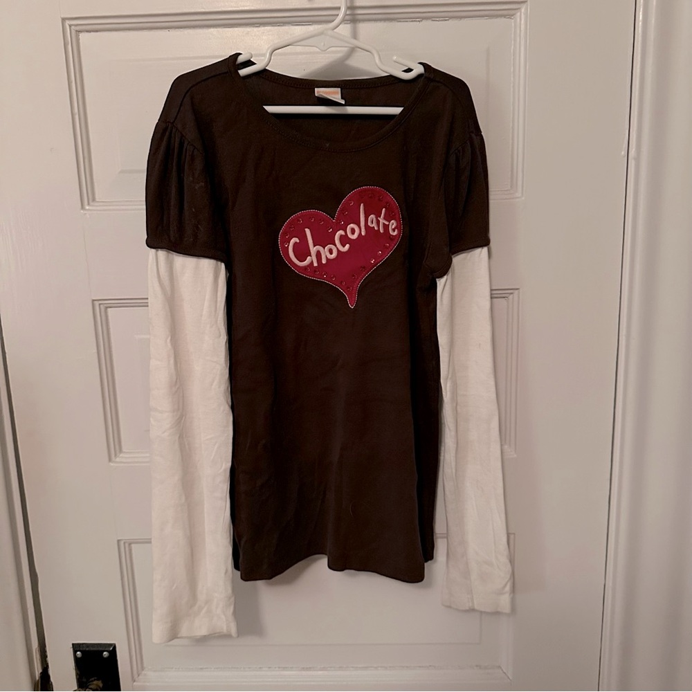 Gymboree girls size 12 chocolate shirt 🍫